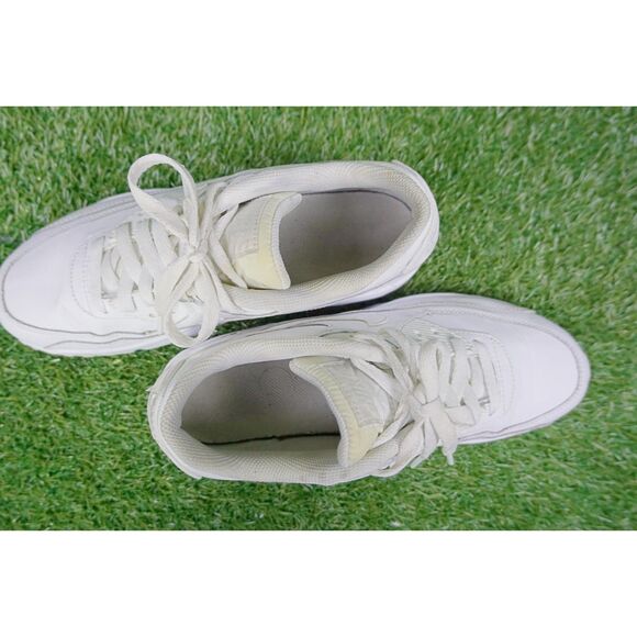 NIKE TRIPLE WHITE AIR MAX 90 BIG KIDS SNEAKER - SIZE US 6.5Y - Picture 3 of 7